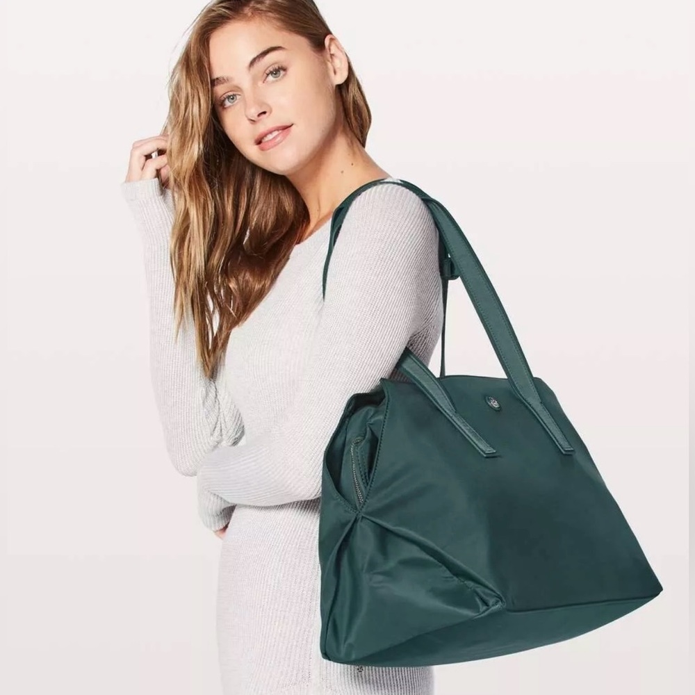 lululemon athletica Large Forest Green Tote Bag